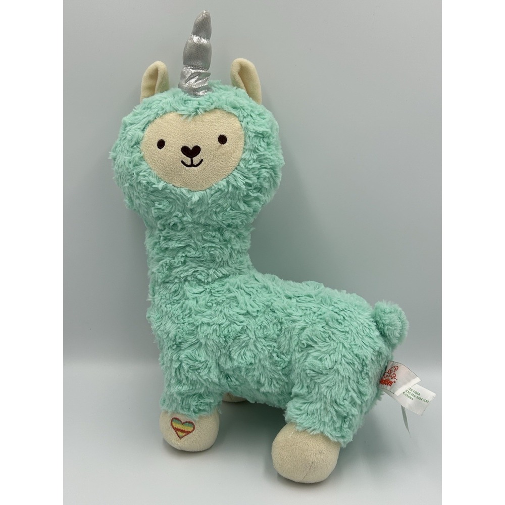 Cuddle Barn Sea Sparkle Lovely Llamacorn Musical Lights Mint Green Plush Works